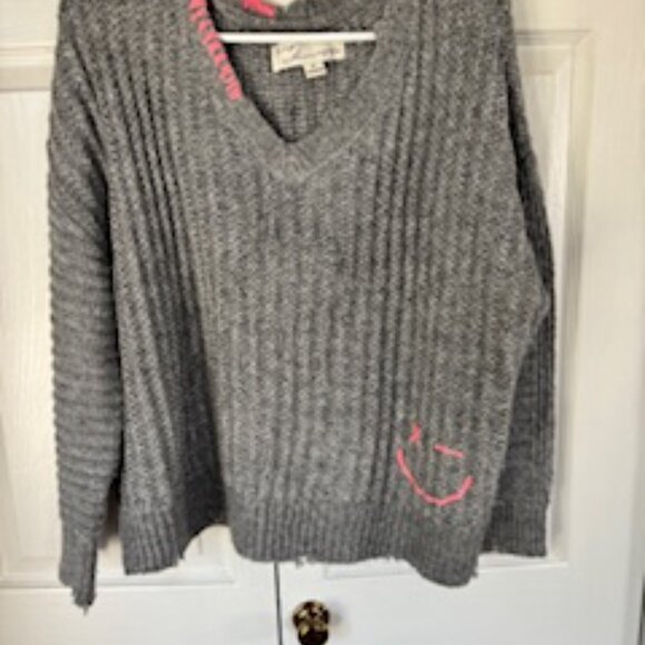 Vintage Havana Whipstitch Grey Sweater size M - Picture 4 of 8
